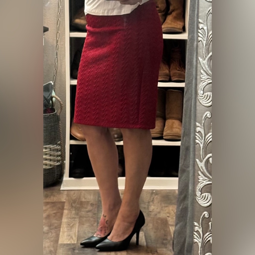LuLaRoe Red Pencil Skirt